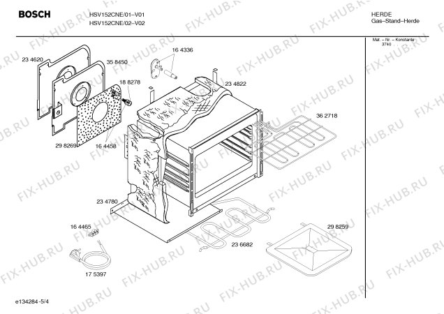 Схема №3 HSV152CNE, Bosch с изображением Кабель для плиты (духовки) Siemens 00483666