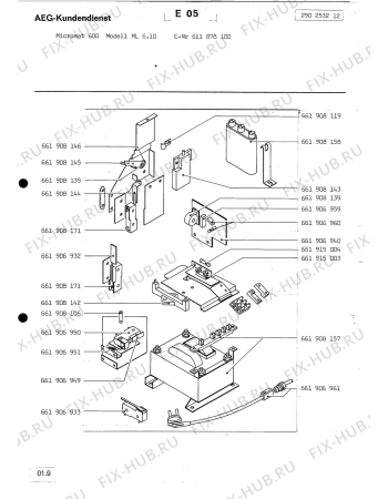 Взрыв-схема посудомоечной машины Aeg ML 6 10 - Схема узла Section4