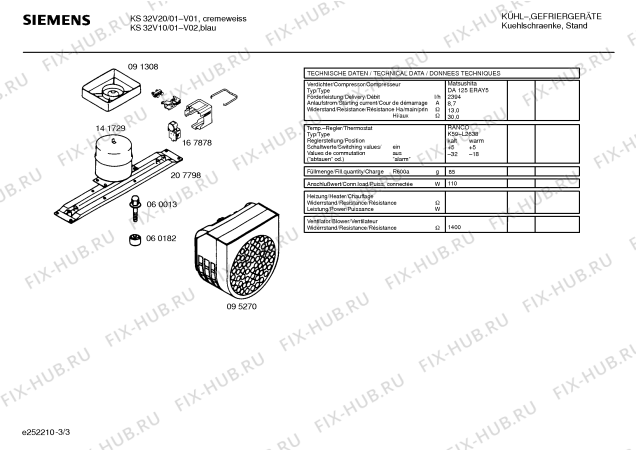 Схема №2 KS32V10 с изображением Цокольная панель для холодильника Siemens 00213731