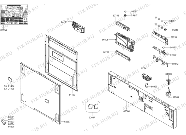 Взрыв-схема посудомоечной машины Gorenje GV63324XV (287674, PMS60I) - Схема узла 02