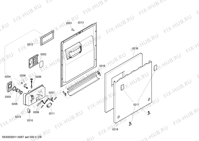 Схема №4 SHV53E23EU с изображением Набор кнопок для посудомойки Siemens 00416845