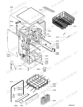 Взрыв-схема посудомоечной машины Bauknecht GMX 5500 - Схема узла