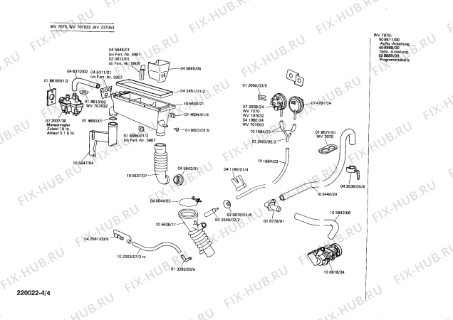 Схема №3 WV707032 с изображением Переключатель для стиралки Siemens 00043605