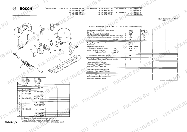 Взрыв-схема холодильника Bosch 0702184163 KS180ERD - Схема узла 02