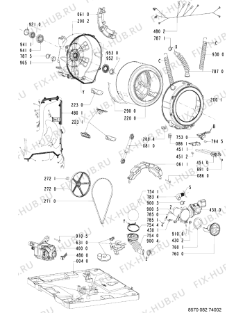 Схема №1 AWM 8900-ROK с изображением Декоративная панель для стиральной машины Whirlpool 481245217957