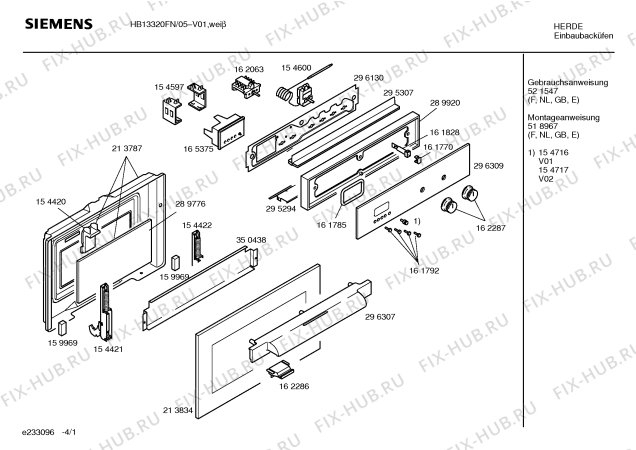 Схема №2 HB13320FN с изображением Инструкция по эксплуатации для духового шкафа Siemens 00521547