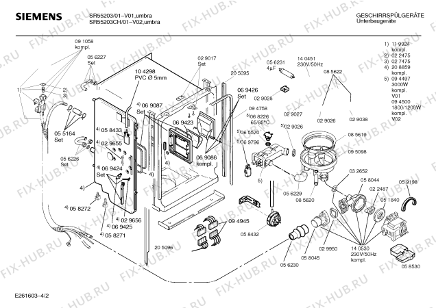 Схема №2 SR55203 с изображением Переключатель для посудомойки Siemens 00069213