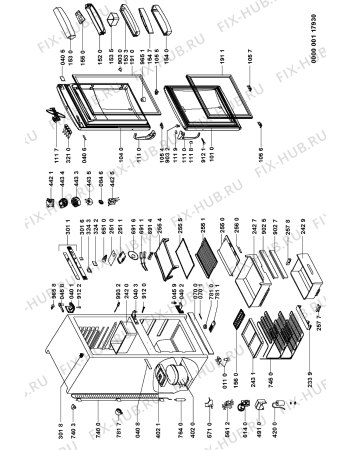 Схема №1 ARZ8970HSI (F092590) с изображением Держатель двери для холодильной камеры Indesit C00339745