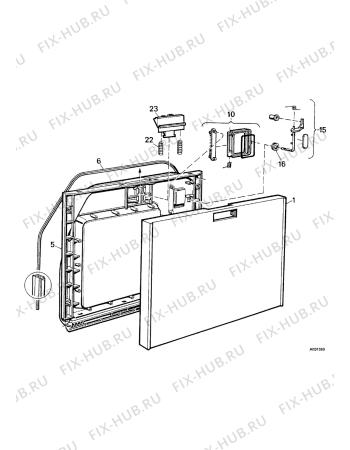 Взрыв-схема посудомоечной машины Electrolux ECD22BR - Схема узла Door