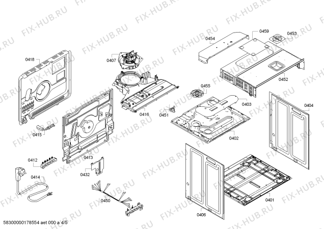 Схема №4 HBA63B222F H.BO.PY.L3D.IN.GLASS.B2a.B.E3_C/// с изображением Внешняя дверь для плиты (духовки) Bosch 00798636