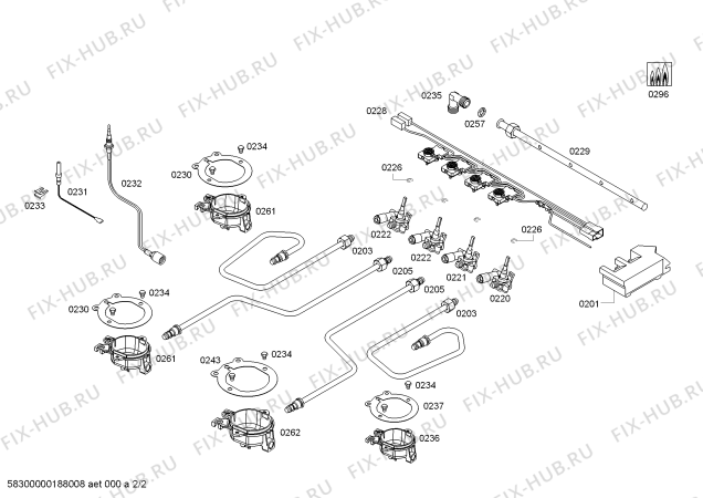 Взрыв-схема плиты (духовки) Bosch PBP6B5B80N Bosch - Схема узла 02