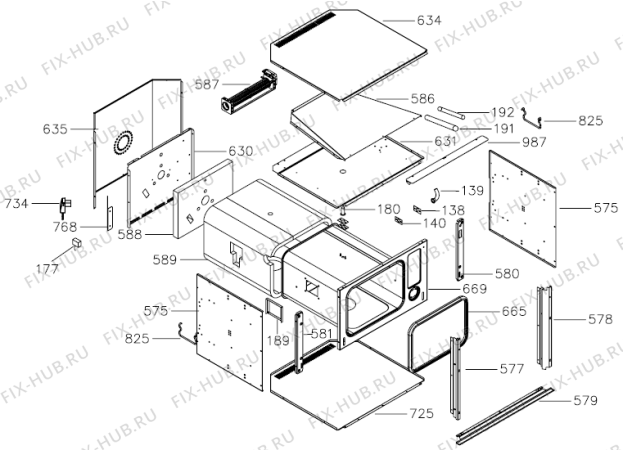 Схема №1 BOC6322AX (222731, STEAM) с изображением Петля и завес для плиты (духовки) Gorenje 253873
