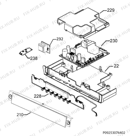 Взрыв-схема холодильника Aeg SCE8186VTC - Схема узла Command panel 037
