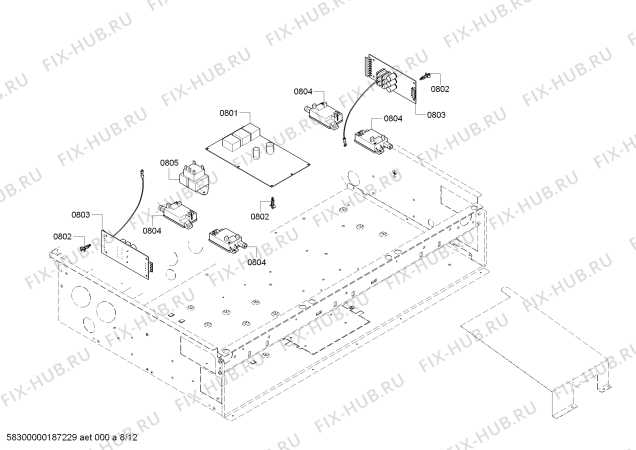 Схема №5 PRL364JDG с изображением Соединительный элемент для плиты (духовки) Bosch 00615166