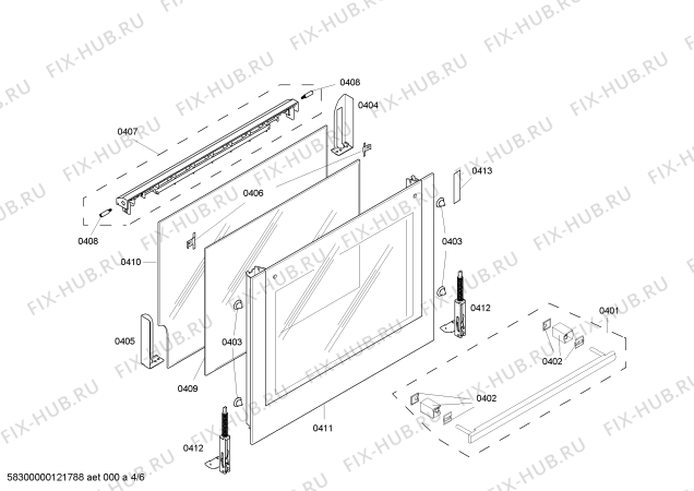 Схема №3 HBN36L850 с изображением Контейнер для фильтра для плиты (духовки) Bosch 00420839