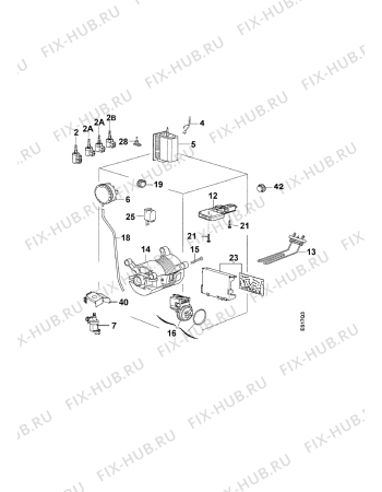 Взрыв-схема стиральной машины Quelle 200SC,8245 - Схема узла Electrical equipment 268