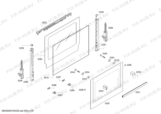 Схема №2 HBA34B162 H.BO.NP.L3D.IN.GLASS.B1a.N.E3_COT/ с изображением Модуль управления, запрограммированный для электропечи Bosch 11017160