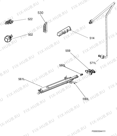 Взрыв-схема плиты (духовки) Zanussi ZCG660GW - Схема узла Functional parts