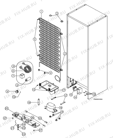 Взрыв-схема холодильника Zanussi ZD33/11FX - Схема узла Section 4