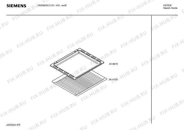 Схема №2 HS29025CC с изображением Инструкция по эксплуатации для плиты (духовки) Siemens 00590148