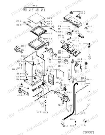 Схема №1 ELLIANCE 84 с изображением Кнопка, ручка переключения для стиральной машины Whirlpool 481941028652