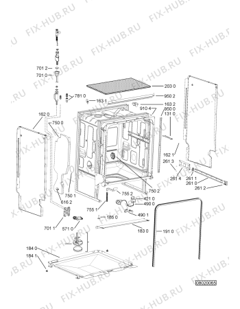 Схема №3 C 2010/1 BL с изображением Микромодуль для посудомойки Whirlpool 480140102673