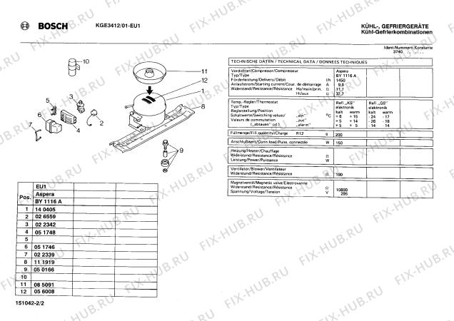Взрыв-схема холодильника Bosch KGE3412 - Схема узла 02