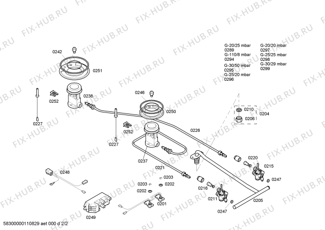 Взрыв-схема плиты (духовки) Siemens ER512502N - Схема узла 02