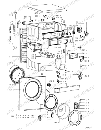 Схема №1 AWV 636 с изображением Декоративная панель для стиралки Whirlpool 481245370194