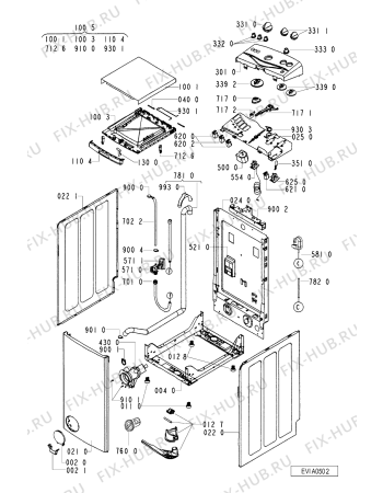 Схема №2 AWT 2285 с изображением Декоративная панель для стиралки Whirlpool 481245211485