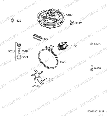 Взрыв-схема плиты (духовки) Electrolux EKC70118W - Схема узла Electrical equipment