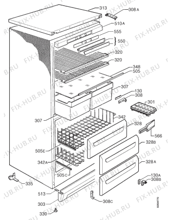 Взрыв-схема холодильника Electrolux ER8122B - Схема узла Housing 001