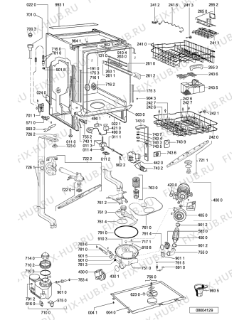 Схема №1 GSFH 1598 IN с изображением Панель для посудомойки Whirlpool 481245372843