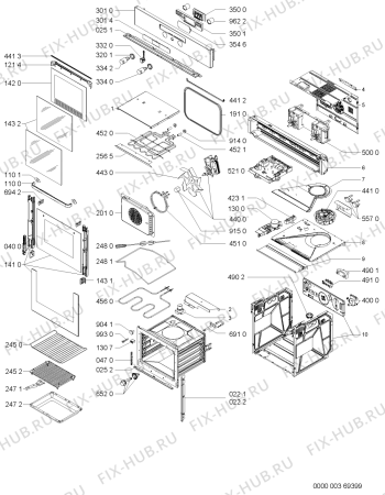 Схема №1 AKZ164IX (F091132) с изображением Руководство для электропечи Indesit C00363281