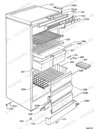 Взрыв-схема холодильника Zoppas PC23/10GBP - Схема узла Housing 001