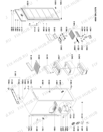 Схема №1 WVE1860NFX (F090755) с изображением Дверца для холодильника Indesit C00324176