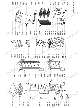 Схема №1 ARC 5560/AL с изображением Заглушка для холодильника Whirlpool 481244098194