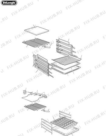 Схема №3 A1026G с изображением Субмодуль для плиты (духовки) DELONGHI 35C1006UD2
