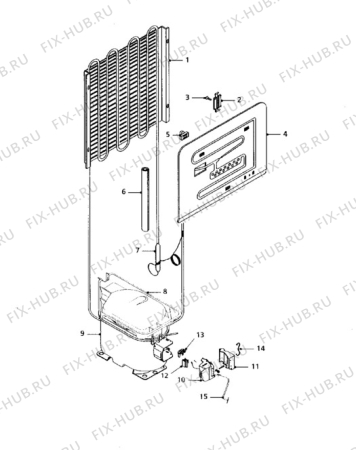 Взрыв-схема холодильника Tricity Bendix EBL5/3W - Схема узла Cooling system 017