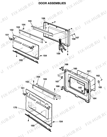 Схема №2 J151EW (F031829) с изображением Обшивка для электропечи Indesit C00228700