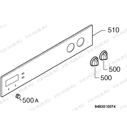 Взрыв-схема плиты (духовки) Blanco BOSE160W - Схема узла Command panel 037