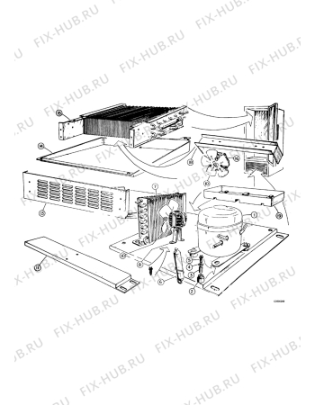 Взрыв-схема холодильника Electrolux UUF400RF-G - Схема узла Functional parts