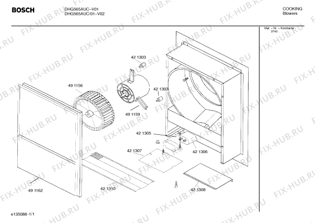 Схема №1 DHG565AUC с изображением Хомут для холодильника Bosch 00421305