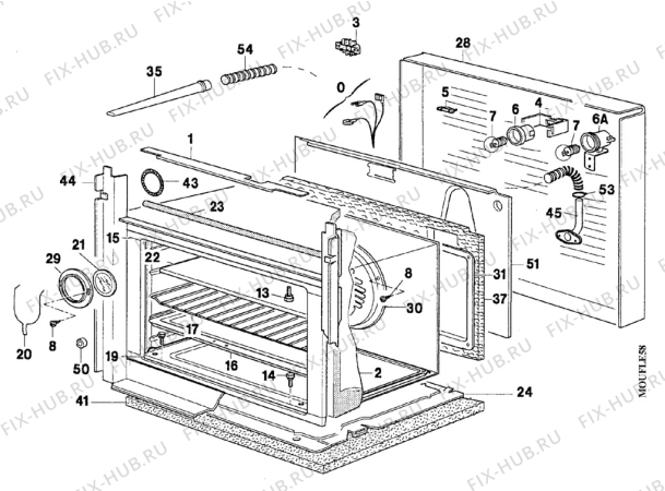 Взрыв-схема плиты (духовки) Vogica 5691-1 - Схема узла Electrical equipment