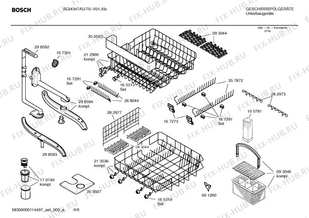Схема №3 SGI4347AU с изображением Инструкция по эксплуатации для посудомоечной машины Bosch 00529275