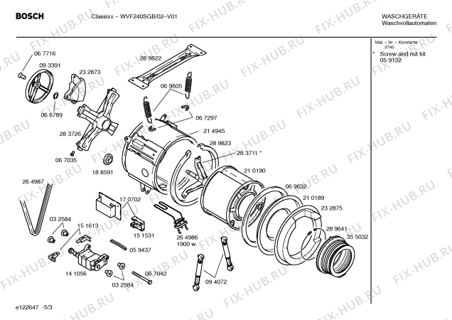 Схема №4 WVF240SGB Classixx с изображением Инструкция по эксплуатации для стиральной машины Bosch 00587797