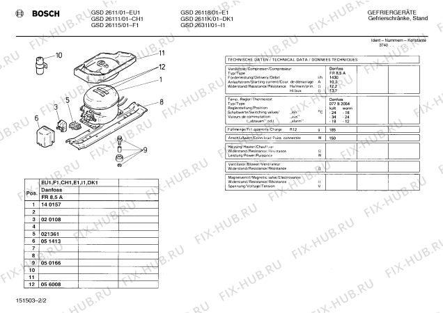 Взрыв-схема холодильника Bosch GSD26115 - Схема узла 02