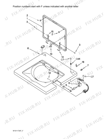 Схема №5 YLTE6234DQ6 с изображением Запчасть для стиралки Whirlpool 480113100407