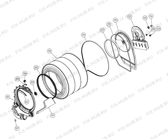 Взрыв-схема стиральной машины Asko T712C AU   -Titanium (336840, TD25.2) - Схема узла 03