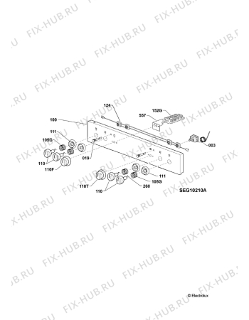 Взрыв-схема плиты (духовки) Aeg Electrolux C3000-5 - Схема узла Command panel 037